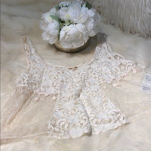 Nueva blusa crema hollister